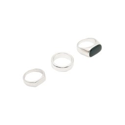 Pull&Bear Inele 'ANILLOS' gri / argintiu