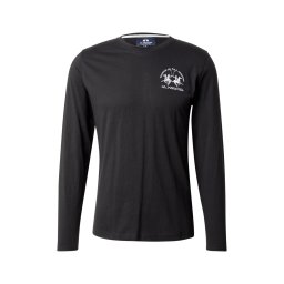 La Martina Tricou gri deschis / negru