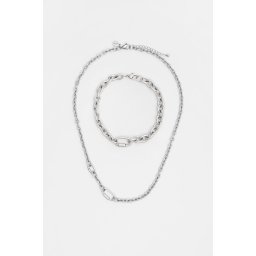 Pull&Bear Set de bijuterii argintiu