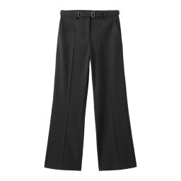 MANGO Pantaloni cu dungă 'Carlota' gri închis