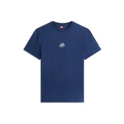 Tommy Jeans Tricou bleumarin / verde pastel / mov liliachiu / alb