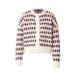 VERO MODA Geacă tricotată 'VMLISA' bej / roșu vin