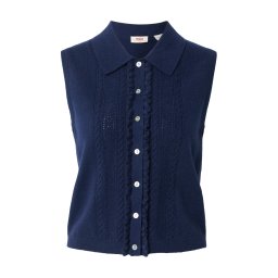 LEVI'S ® Vestă tricotată 'Supersoft Mini Ruffle Vest Top' bleumarin