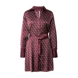 GUESS Rochie tip bluză 'BLERTA' roșu vin / roșu carmin / alb