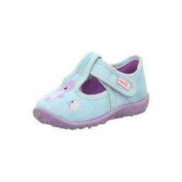 SUPERFIT Papuci de casă 'SPOTTY' albastru deschis / lila / negru / alb