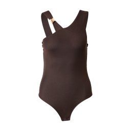 ABOUT YOU Tricou body 'Cindy' ciocolatiu