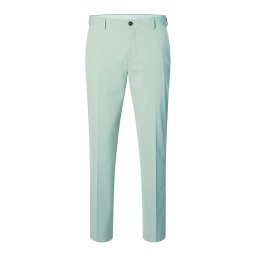 SELECTED Pantaloni cu dungă 'SLHLIAM' verde deschis