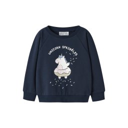 NAME IT Bluză de molton 'NMFVENUS' alb kitt / bleumarin / mov prună / alb
