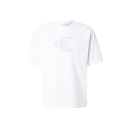 Calvin Klein Jeans Tricou albastru deschis / alb