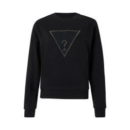 GUESS Bluză de molton gri închis / negru