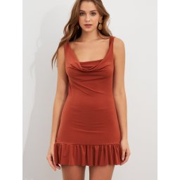 Cool & Sexy Rochie roșu ruginiu