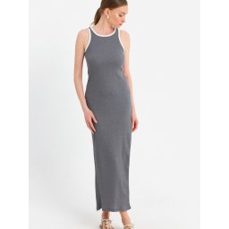 Cool & Sexy Rochie gri / alb