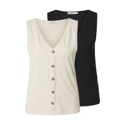 ABOUT YOU Top 'Jasmin' crem / negru