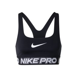 NIKE Sutien sport negru / argintiu / alb