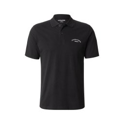 JACK & JONES Tricou 'JJCollege' negru / alb