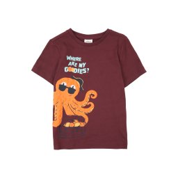 s.Oliver Tricou albastru deschis / portocaliu / roșu vin / negru