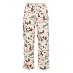Abercrombie & Fitch Pantaloni de pijama verde iarbă / roz deschis / roșu / alb