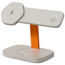 Incarcator Canyon CNS-WCS310LGOR Wireless Charging Station Hexagon 310 3in1 LightGrey/Orange