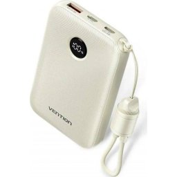 Baterie Externa Vention 10000mAh 2 x USB-C 1x USB-A 22.5W Bej