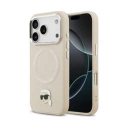 Husa Karl Lagerfeld MagSafe Apple iPhone 17 Pro Karl Pin Bej