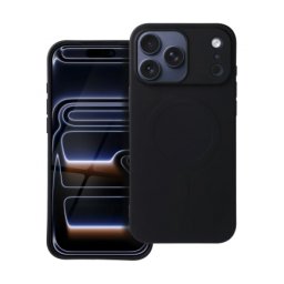 Husa OEM Apple iPhone 17 Pro Max Silicone Mag (Big Hole) Negru