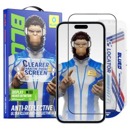 Folie Protectie Blueo Anti-Reflective HD Applicator Pro pentru Apple iPhone 16 Pro Max Sticla Securizata Full Glue