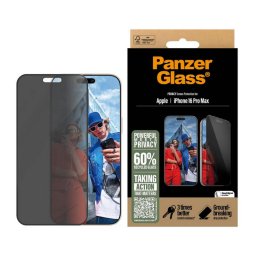 Folie Protectie PanzerGlass Ultra-Wide Fit EasyAligner pentru Apple iPhone 16 Pro Max Sticla Securizata Full Glue
