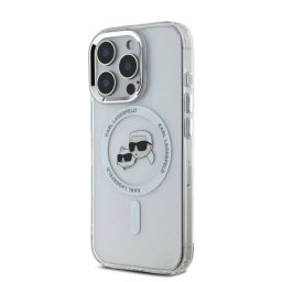 Husa Karl Lagerfeld Apple iPhone 16 Pro IML Metal Karl & Choupette's Heads Alb