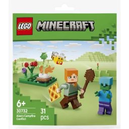 LEGO® Minecraft® Alex este atacat lângă focul de tabără 30732