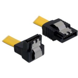 Delock Cable SATA 6 Gb/s male straight > SATA male down 30 cm yellow metal