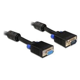 Delock extension cable VGA HD15F/HD15M dual-shielded w/2*ferrite core 3m cable