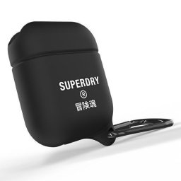 Husă SuperDry Waterproof pentru AirPods 1/2 – Negru