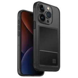 Husa Uniq Air Fender ID case iPhone 15 Pro 6.1" gray/smoked gray tinted Cardslot
