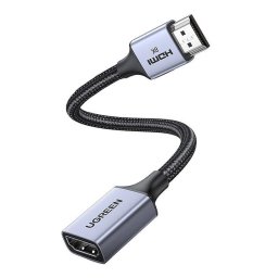 CABLU video prelungitor , "HD165" HDMI 2.1 (T) la HDMI 2.1 (M), rezolutie maxima 8K/60 Hz, conectori auriti, braided, 0.15m, negru "15518