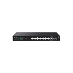 Switch SWITCH TENDA PoE cloud managed, 26 GE+2 SFP porturi Gigabit, buget PoE 410W, metalic "TEG2228P-24-410W" (timbru verde 2 lei)