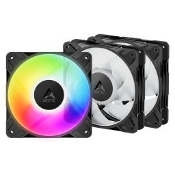 Ventilator Carcasa 120 mm Set 3 Bucati "ACFAN00347A" - Iluminare ARGB/RGB, 450 - 2000 RPM, Flux Aer 49 CFM, Lagar Fluid Dynamic
