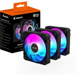 Ventilator Carcasa 120 mm Set 3 Bucati "GP-ECFAN1203" - Iluminare ARGB/RGB, 2000 RPM, Zgomot 8.2 dBA, Flux Aer 60 CFM, Lagar Fluid Dynamic