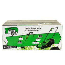 Pachet masina de tuns gazon 1300W si trimmer electric 300W Micul Fermier
