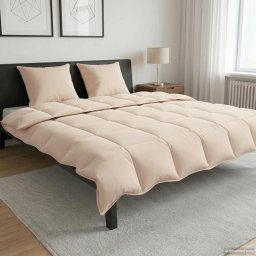 Pilota de iarna Bej 240 x 220 cm 100% Kapok Natural GartenMobel Dekor