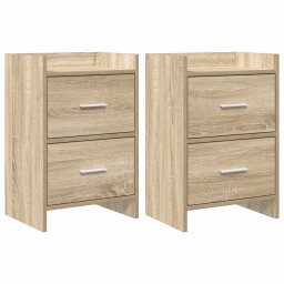 Mese de noptiera 2 pcs Stejar Sonoma 40 x 30 x 60 cm GartenMobel Dekor