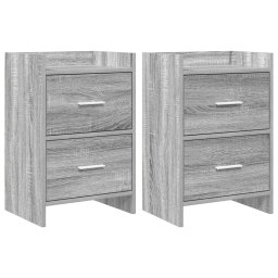 Mese de noptiera 2 pcs Sonoma gri 40 x 30 x 60 cm GartenMobel Dekor