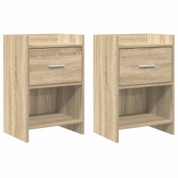 Mese de noptiera 2 pcs Stejar Sonoma 40 x 30 x 60 cm GartenMobel Dekor