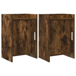 Mese de noptiera 2 pcs Stejar fumuriu 40 x 30 x 60 cm GartenMobel Dekor