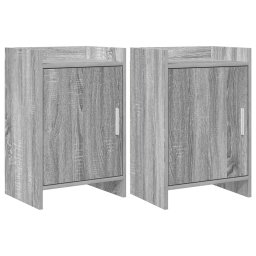 Mese de noptiera 2 pcs Sonoma gri 40 x 30 x 60 cm GartenMobel Dekor