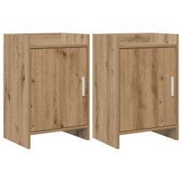 Mese de noptiera 2 pcs Stejar Artizanal 40 x 30 x 60 cm GartenMobel Dekor