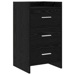 Mese de noptiera Stejar Negru 40 x 36 x 70 cm Lemn prelucrat GartenMobel Dekor