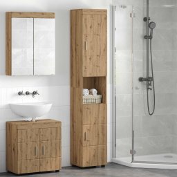 Set dulap baie TULUM Stejar Artizanal 37 x 31,5 x 203 cm GartenMobel Dekor