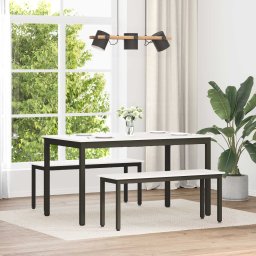 banca Alb 110 x 35 x 45 cm Lemn de pin masiv GartenMobel Dekor