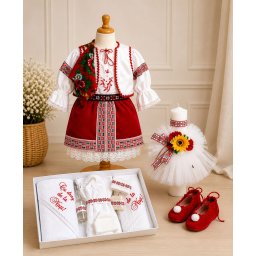 Set Traditional Botez - Costumas Trusou Lumanare Carmen
