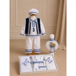 Set Traditional Botez - Costumas Trusou Lumanare Bogdan